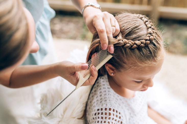 Three-Braided Hairstyle for Little Girls – At Home With Zan