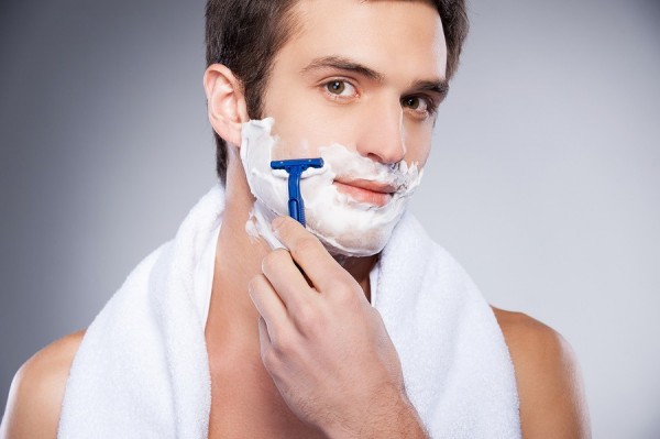  Man Shaving.