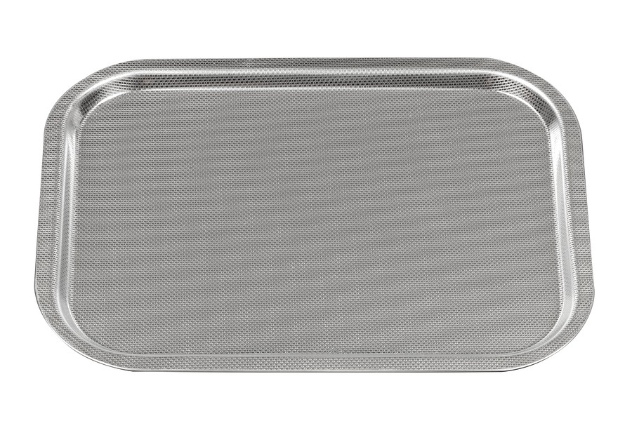 Stainless Steel (inox) Serving Tray Isolated On White With Clipp