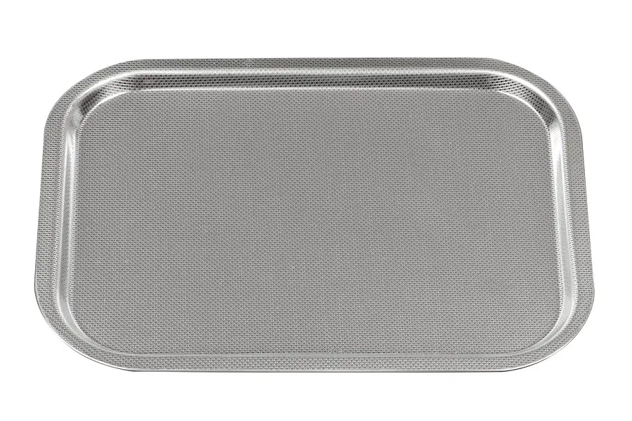 Stainless Steel (inox) Serving Tray Isolated On White With Clipp