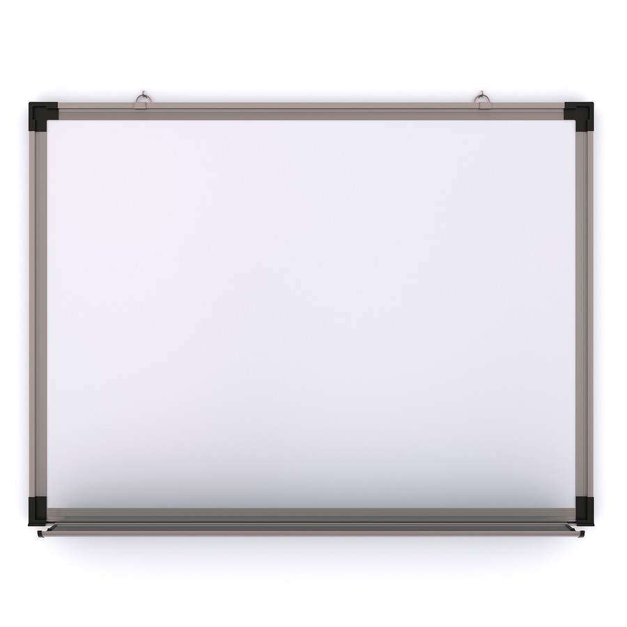 White magnetic board on the wall