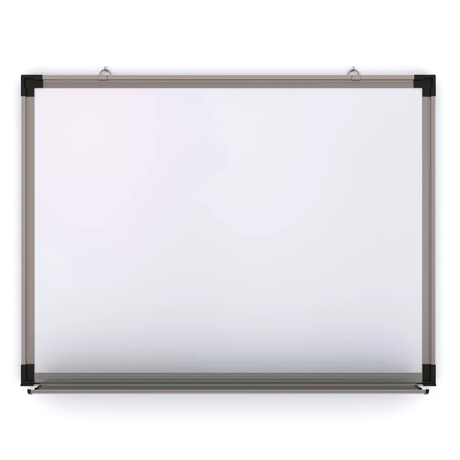 White magnetic board on the wall