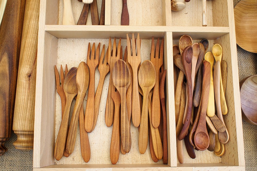 Wooden kitchen utensils