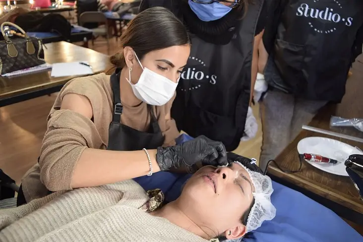 permanent makeup artist working permanent makeup artist working
