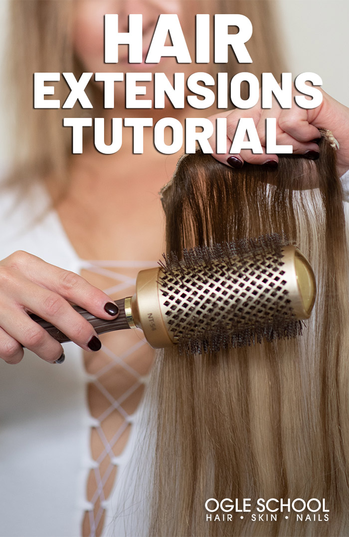 preparing ponytail hair extensions