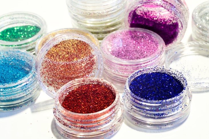 upgrading makeup with glitter