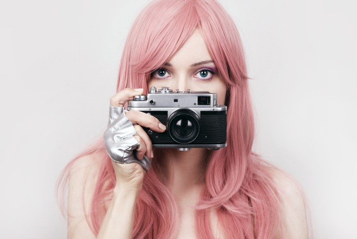trying out rose gold hair