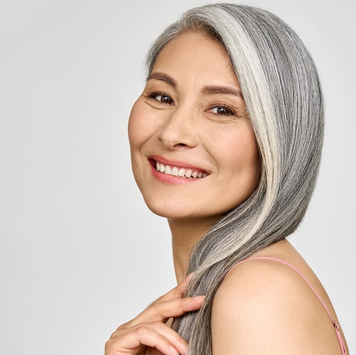 managing newly grey hair