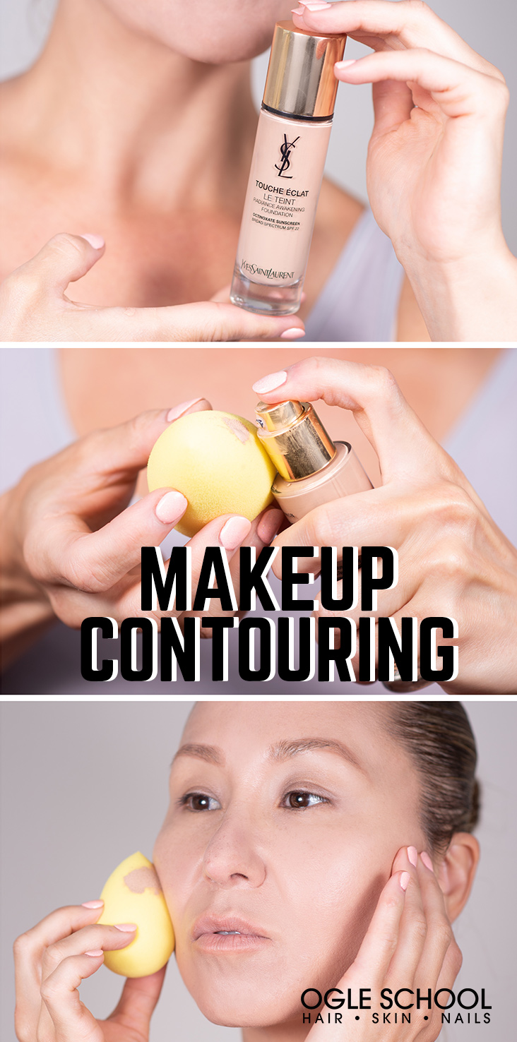 makeup contouring apply foundation