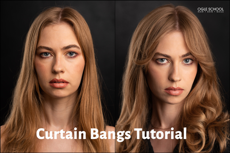 how to cut long curtain bangs at home