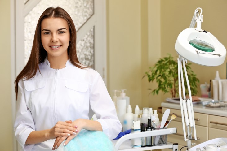beauty treatment at clinical salon