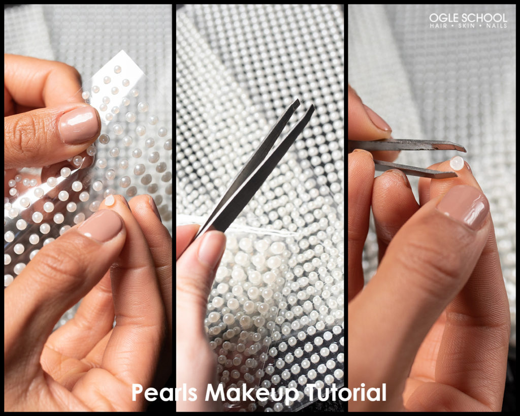 Adhesive pearls in different sizes