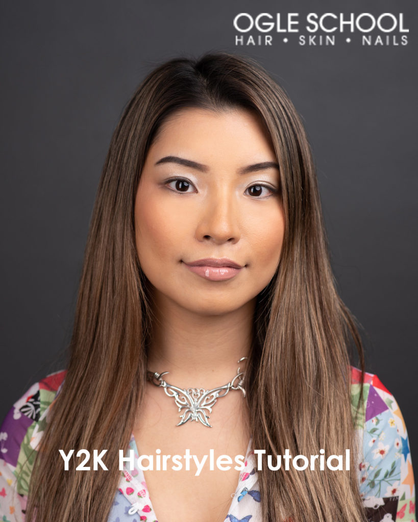 Create center part with hair