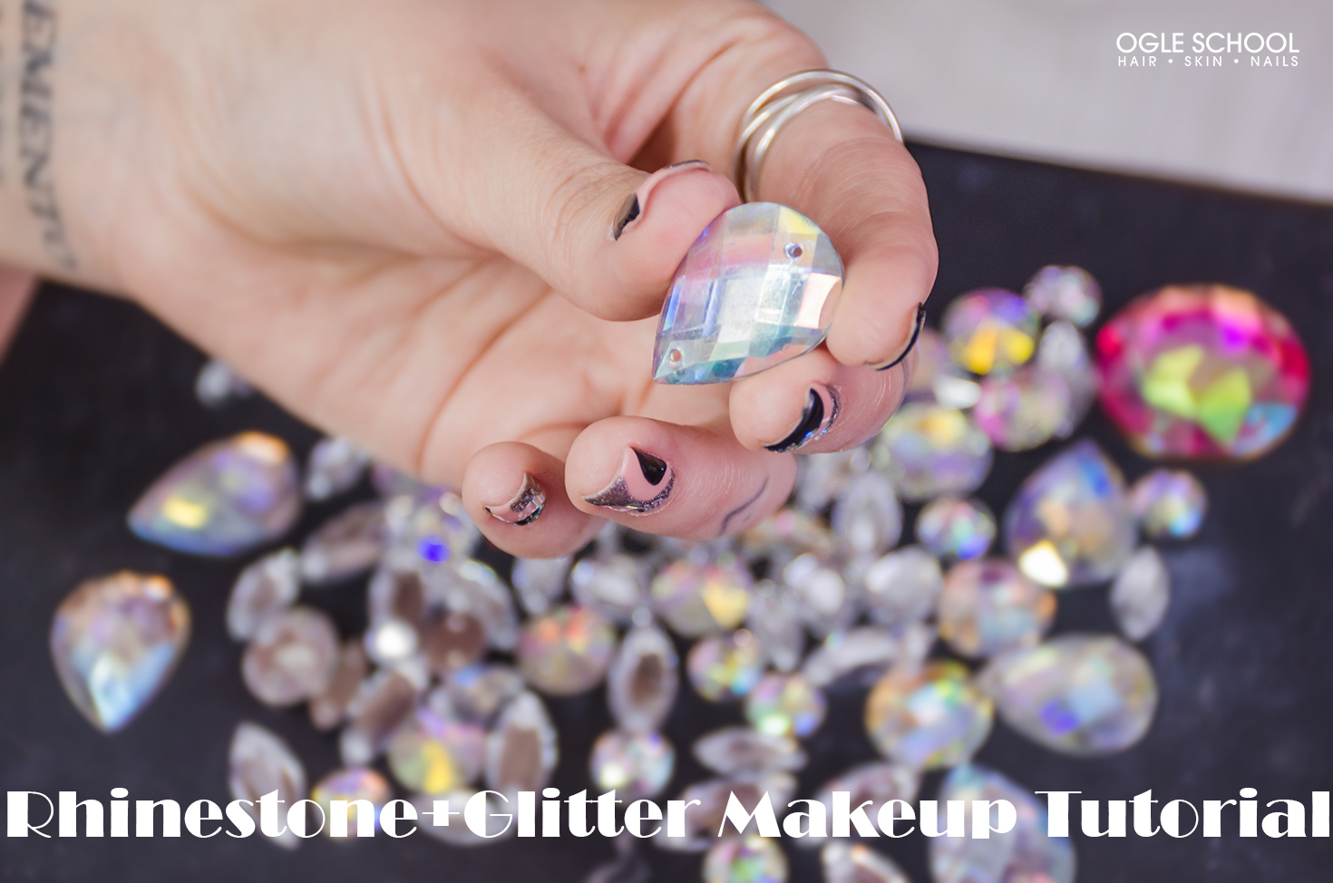 Use different size rhinestones