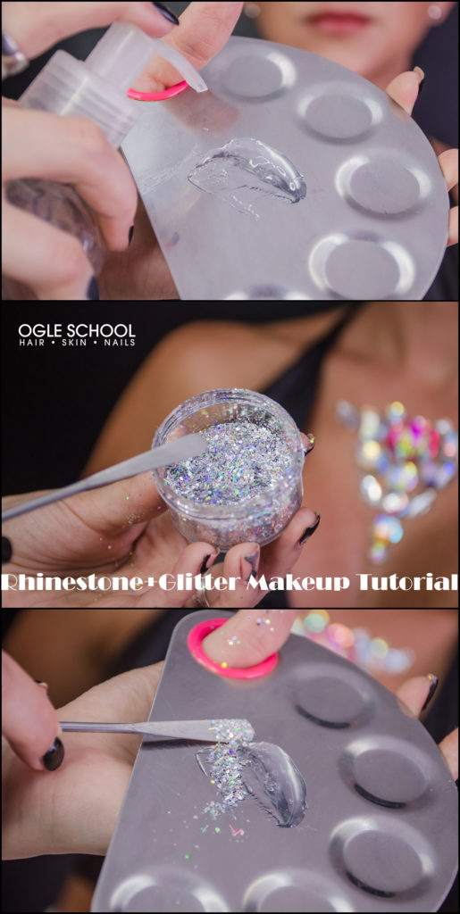 Glitter and gel mixture