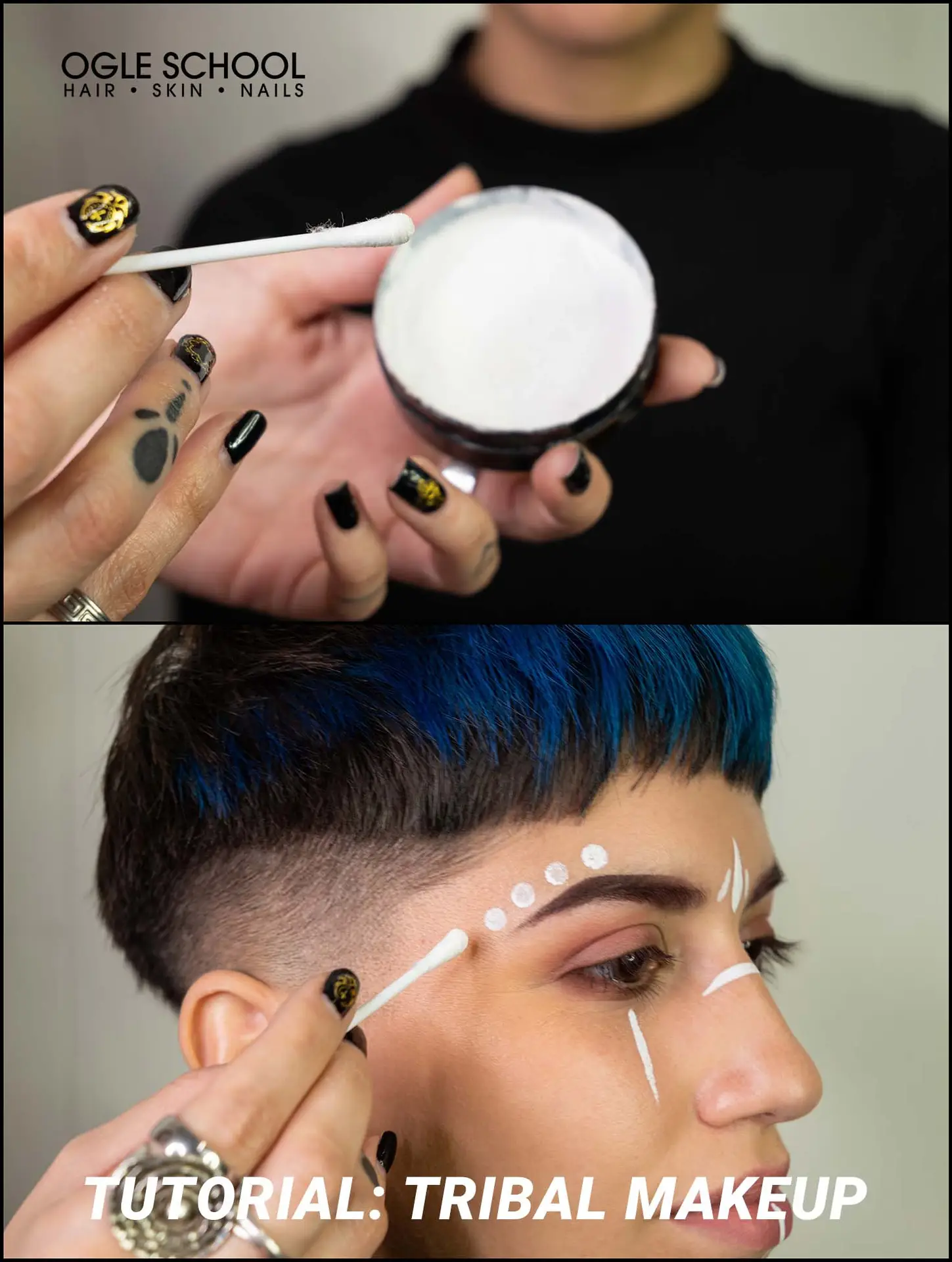 using Q-tips to apply dots