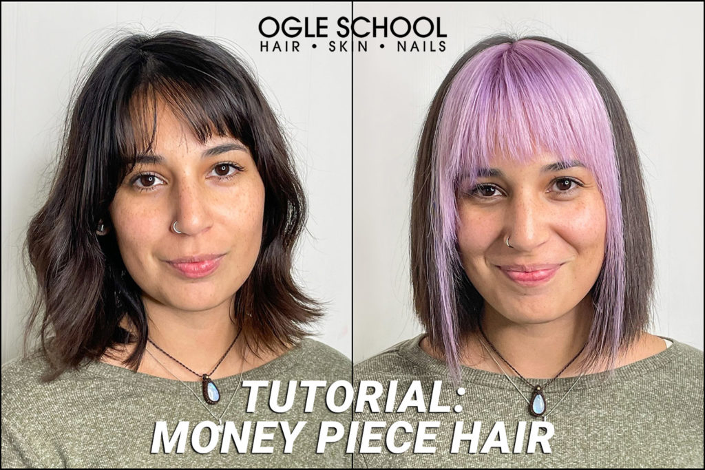 before and after money piece hair