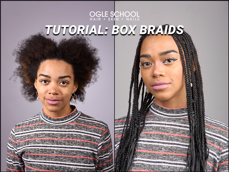 Before and after Box Braids