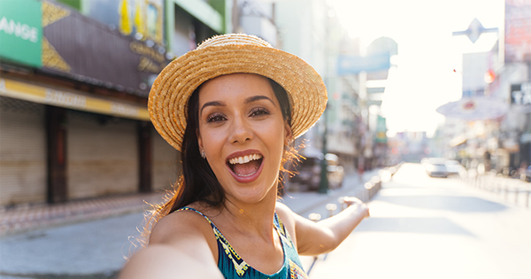 selfie in the city