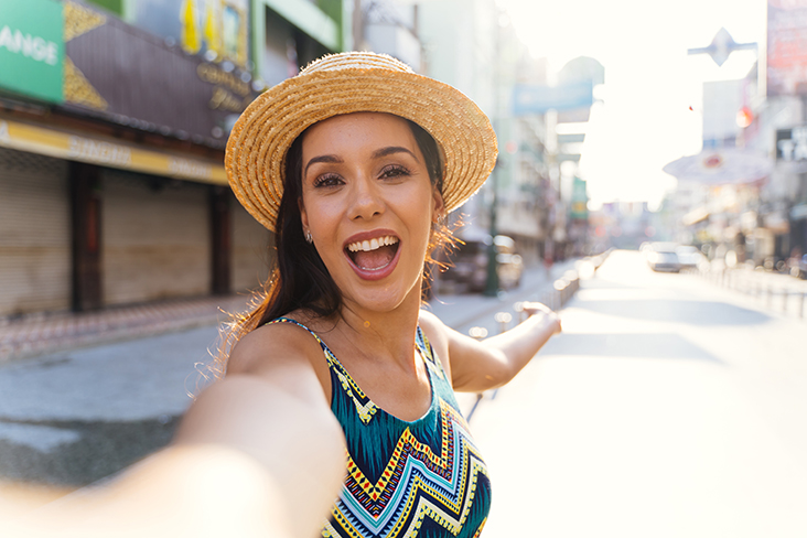 selfie in the city