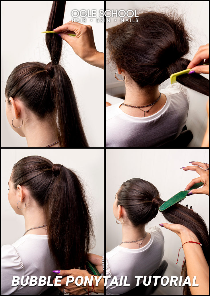 Divide hair into two sections