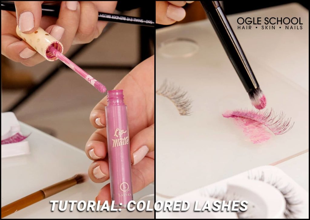 apply liquid lipstick to lashes