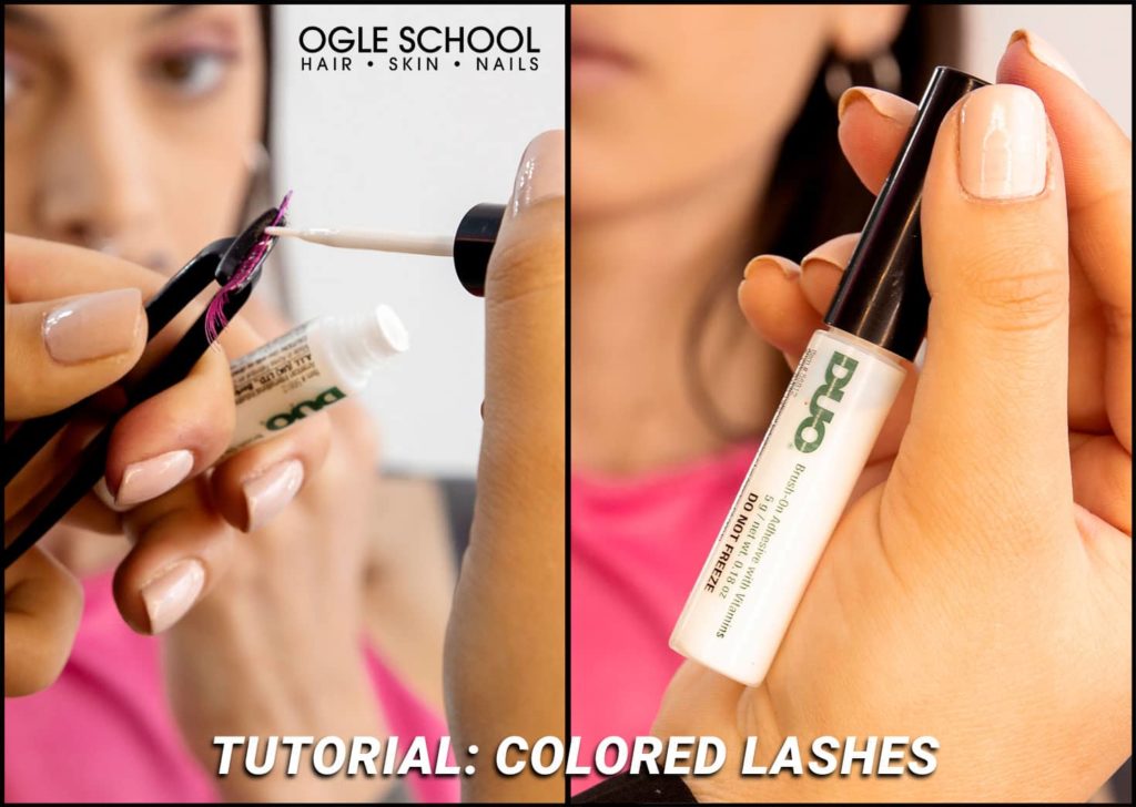 apply glue to lashes
