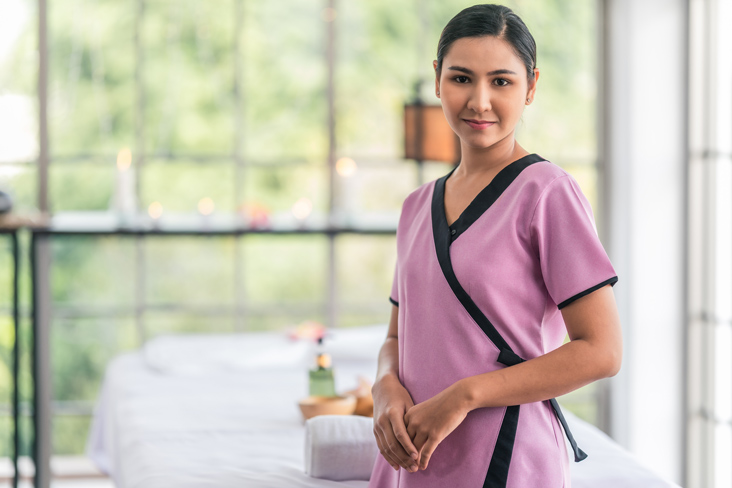 woman ready at work