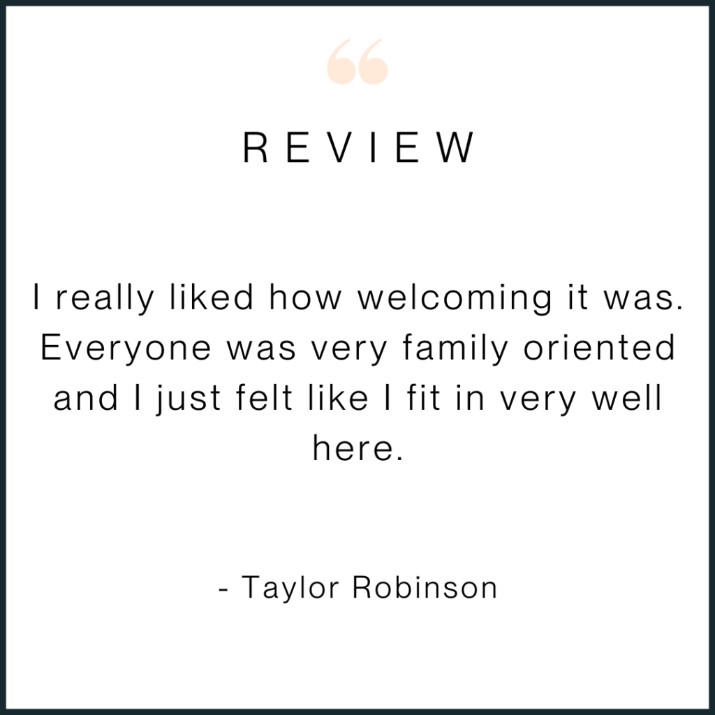 Ogle school review from alumni Taylor Robinson saying how welcoming ogle school is and why she loved it.