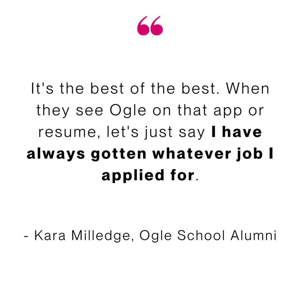 Ogle alumni testimonial