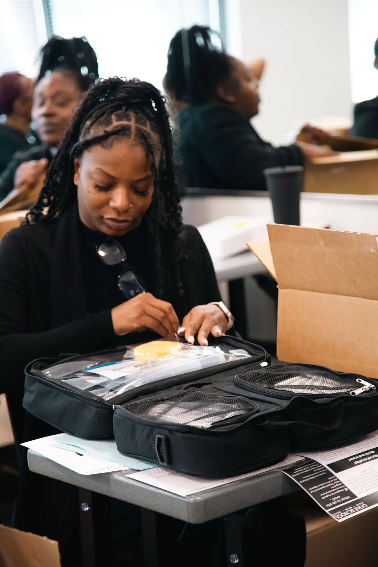 Ogle school Atlanta gift bag and beauty products