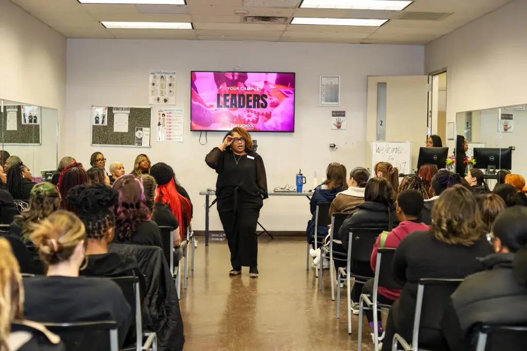 Ogle School instructor teaching beauty classes