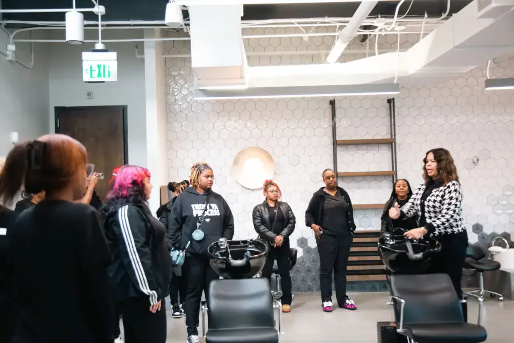 Ogle school instructors teach ogle school esthetics students