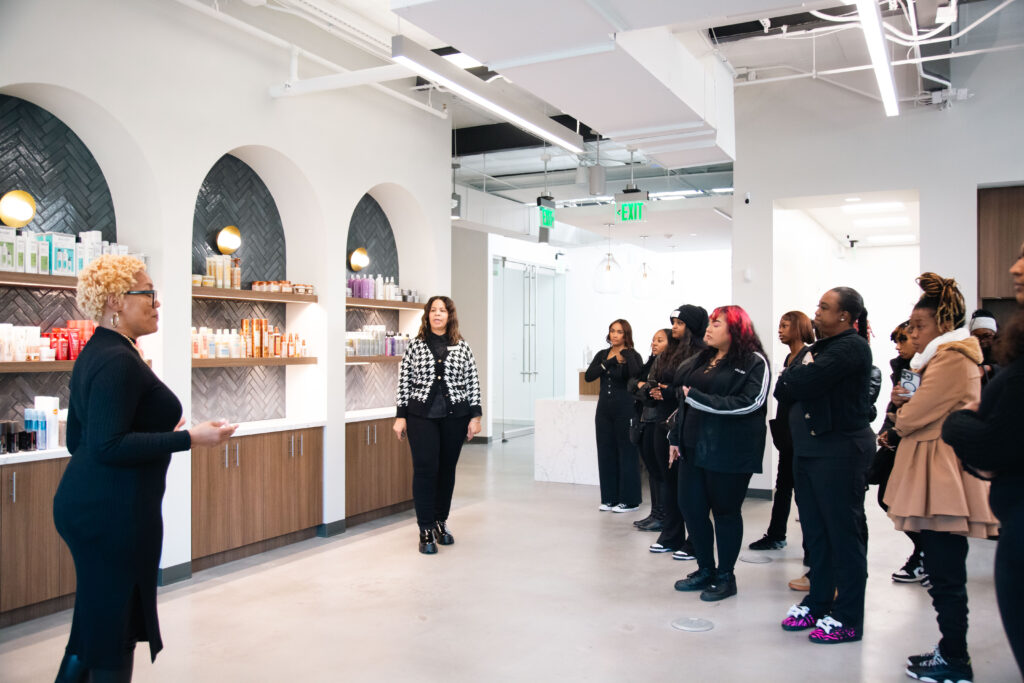 Ogle school instructors teach ogle school esthetics students