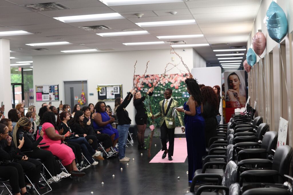 Ogle School prom extravaganza in Arlington runway shot