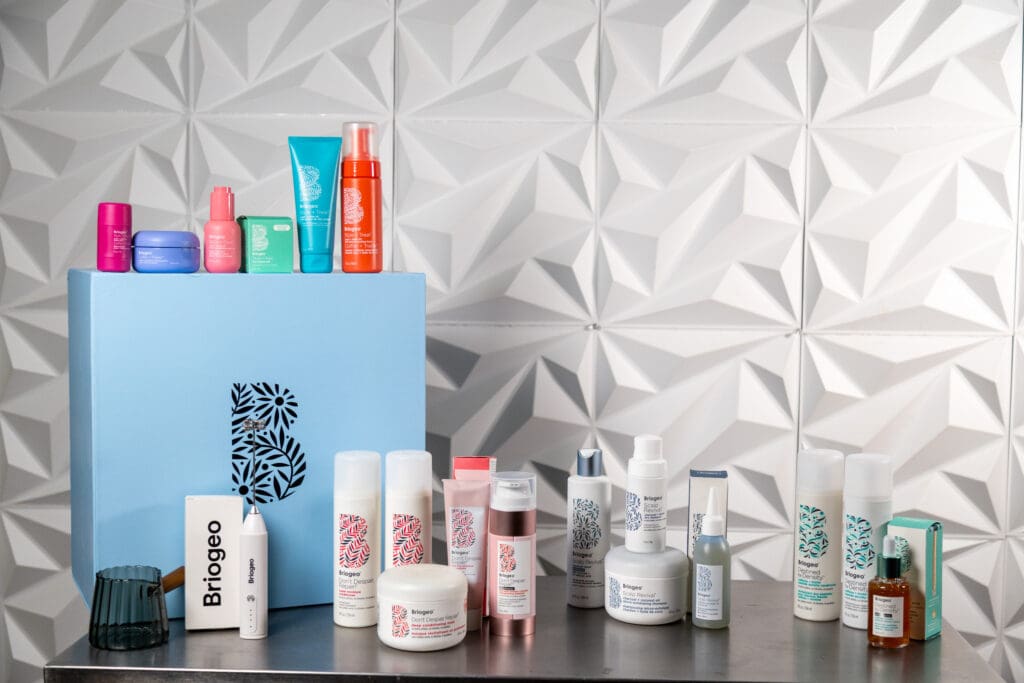 Image of Ogle school's professional grade Briogeo hair washing products