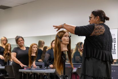 Ogle school instructor teaching students