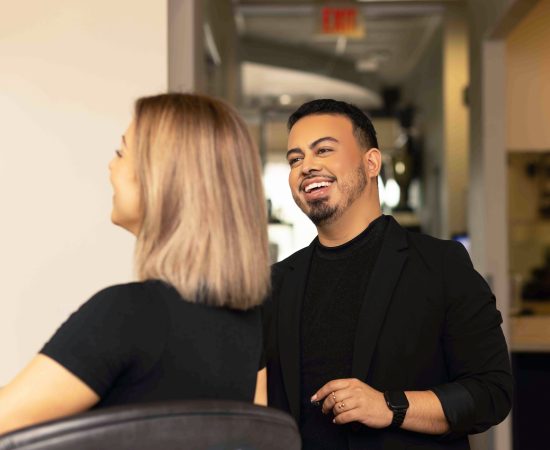 8B9A2455 Image of an ogle school graduate in his new cosmetology career